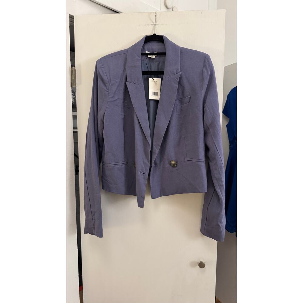 NWT - Jason Wu - Cropped Powder Blue Blazer - Size L